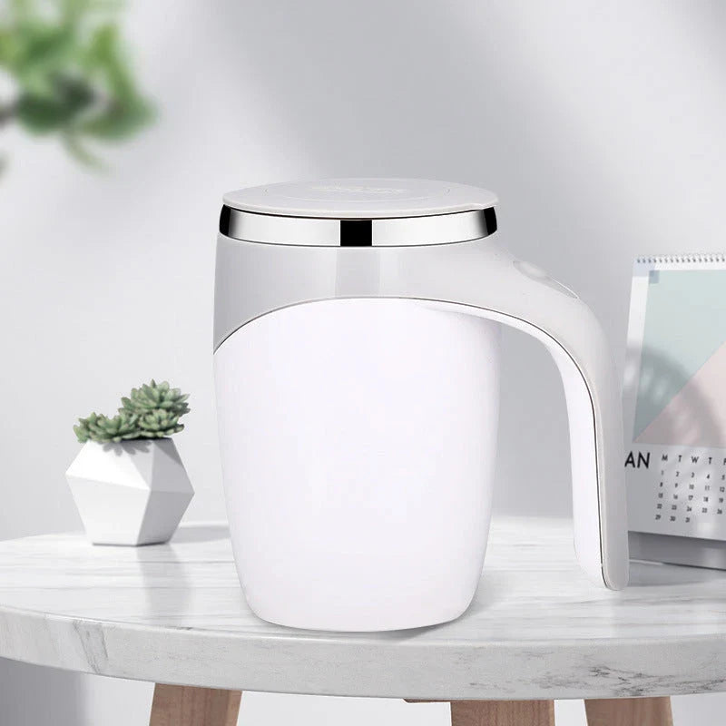 Rechargeable Automatic Stirring Coffee Mug with Hands-Free Blending for Hot Drinks