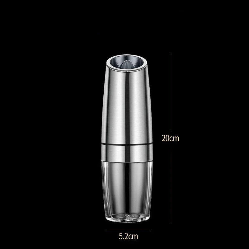 USB rechargeable electric pepper and salt grinder set with adjustable coarseness and LED light