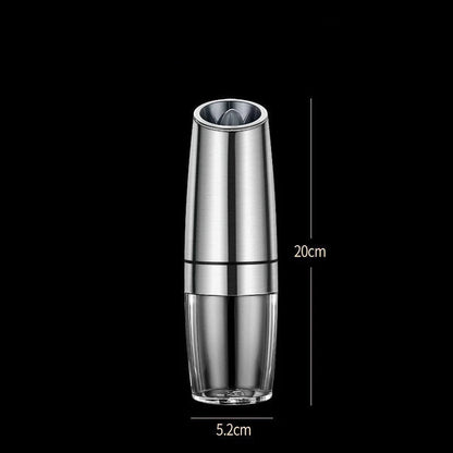 USB rechargeable electric pepper and salt grinder set with adjustable coarseness and LED light