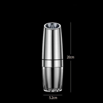 USB rechargeable electric pepper and salt grinder set with adjustable coarseness and LED light