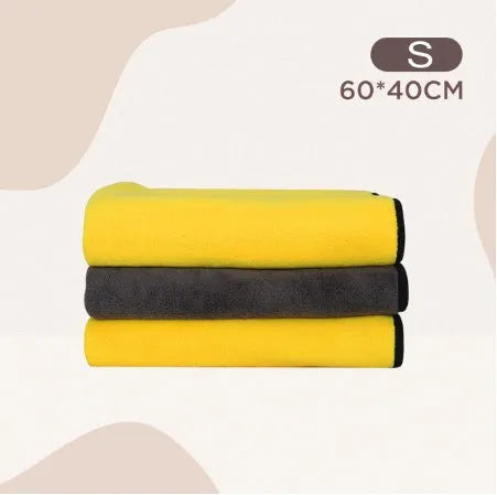 Dog absorbent bath towel microfibre quick-dry pet towel in three sizes S M L