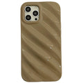 Nordic style pleated silicone phone case for Apple iPhone on a table