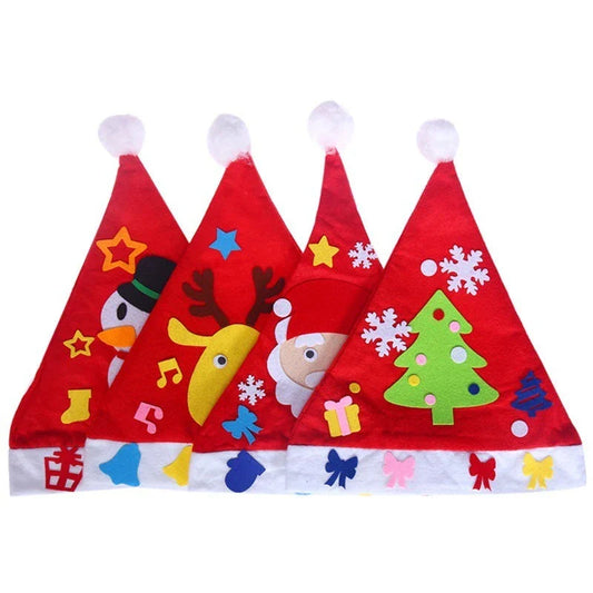 DIY Christmas Hat with festive designs for family fun