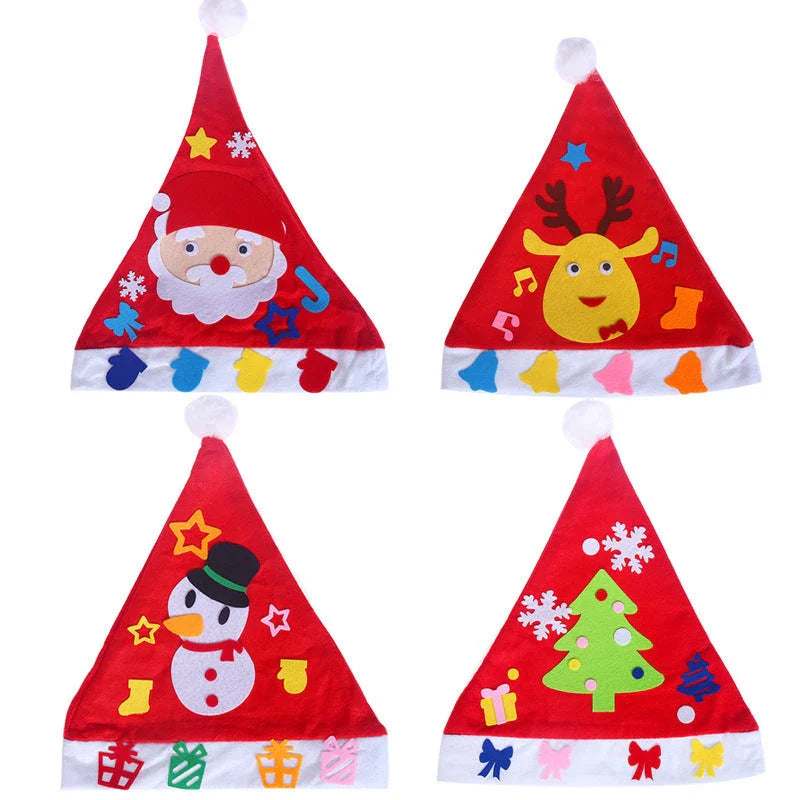 DIY Christmas Hat with festive designs for family fun