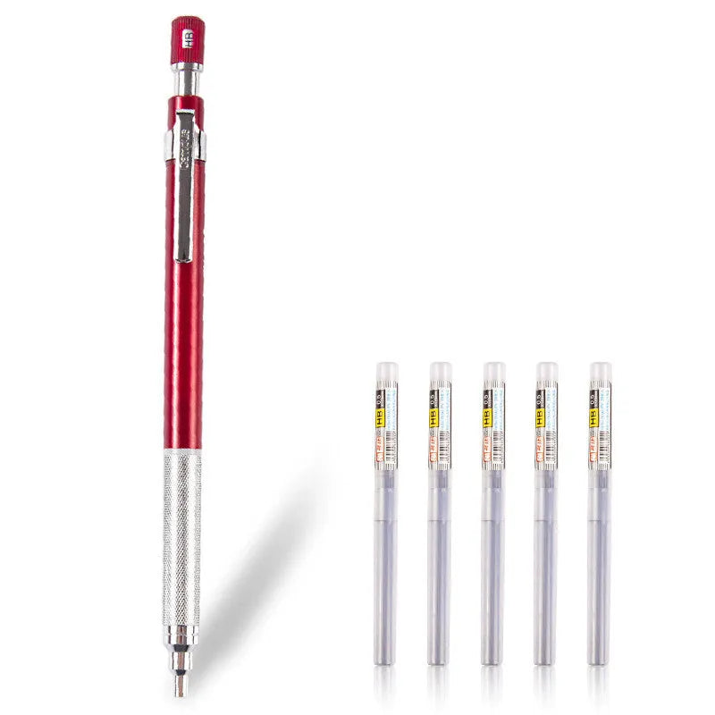 Low centre of gravity mechanical pencil 0.5mm HB in black, simple design for students