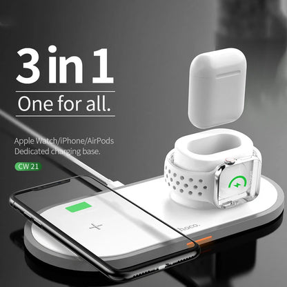 CW20 white wireless mobile phone charger with 10cm diameter and USB connection