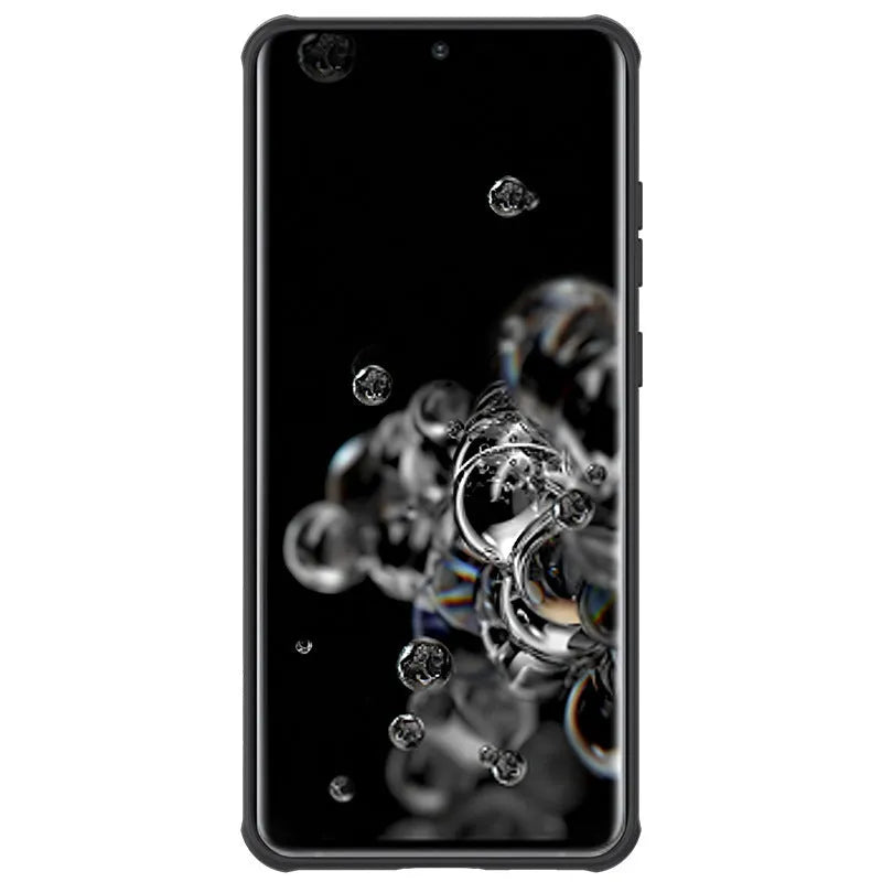 Black Samsung Galaxy S20 Ultra Black Mirror Pro slide protective phone case with TPU and PC back cover