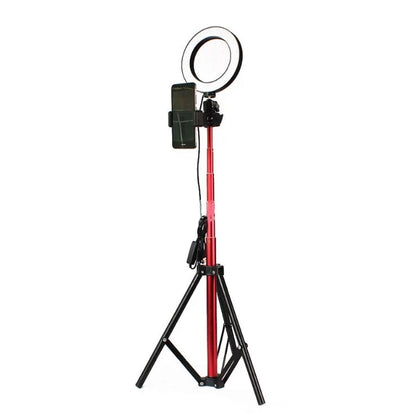 A versatile lighting kit for iPhone, including a ring light, tripod, and accessories to enhance mobile photography and videography