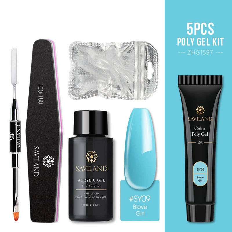 5 Piece Soft Rainbow Gel Kit for vibrant, durable nail art with UV/LED cure