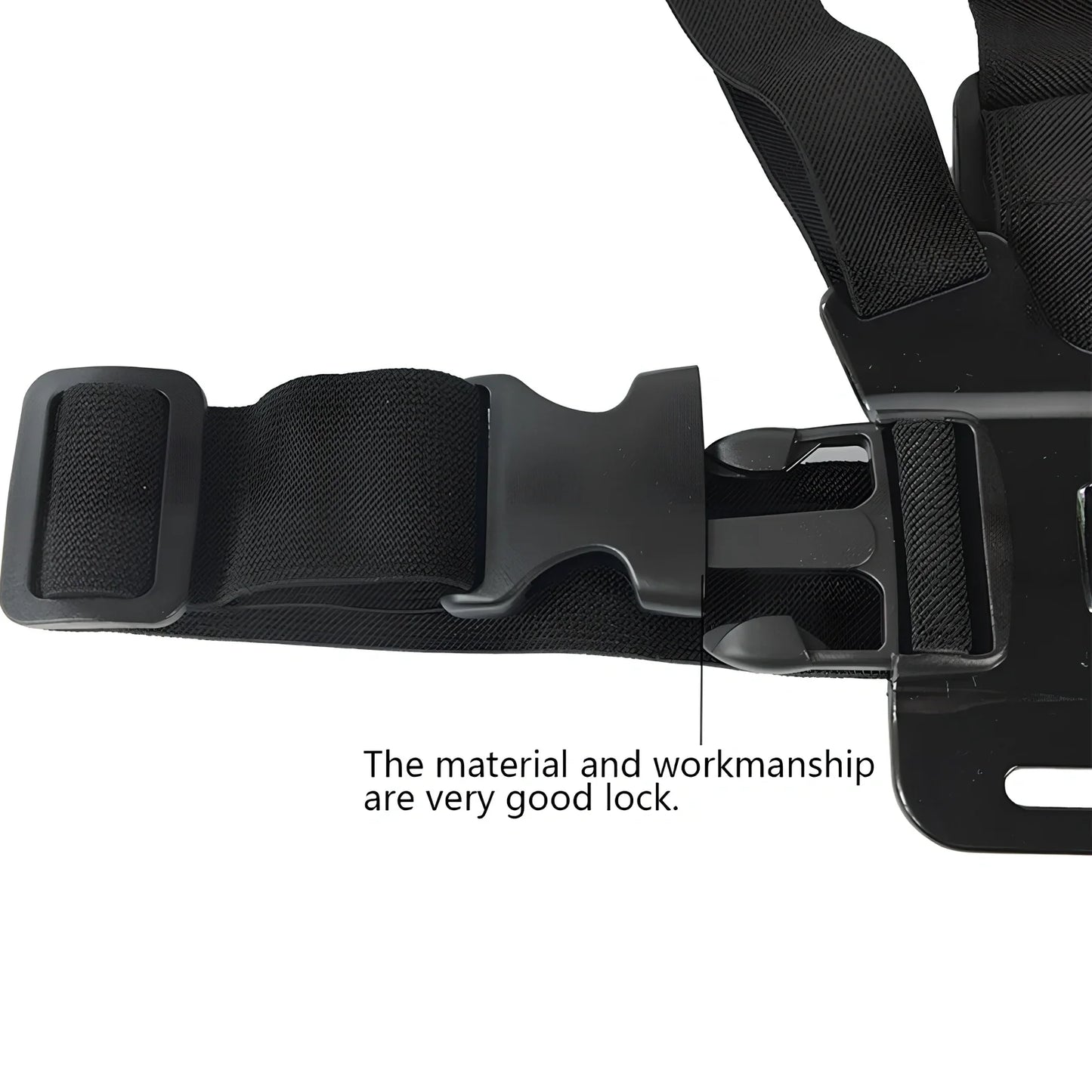 Black adjustable mobile phone chest mount harness with universal clip for 4-5.5 inch smartphones, 30x30cm size for outdoor activities