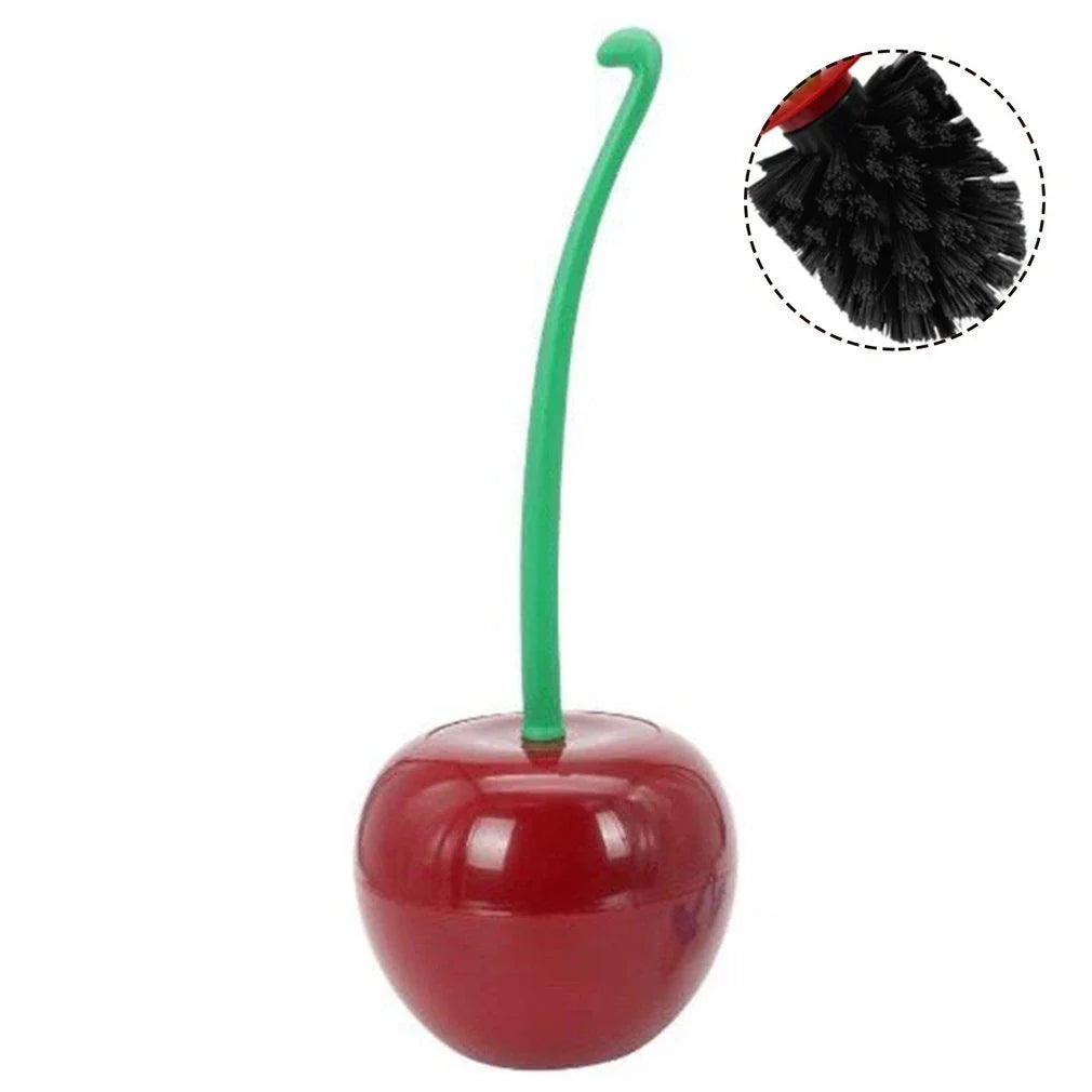 Long handle soft hair toilet brush in bright candy colours with anti-slip grip