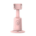 New automatic tracking stabiliser in dark black ABS plastic with 360-degree rotation on a desktop, USB cable attached