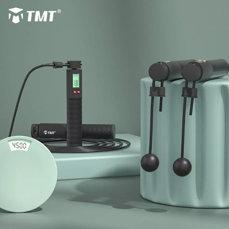 TMT Electronic Wireless Skipping Rope with digital counter and non-slip handles