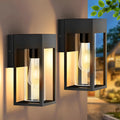 Outdoor waterproof wall lamp black aluminium IP55 for corridor and garden use