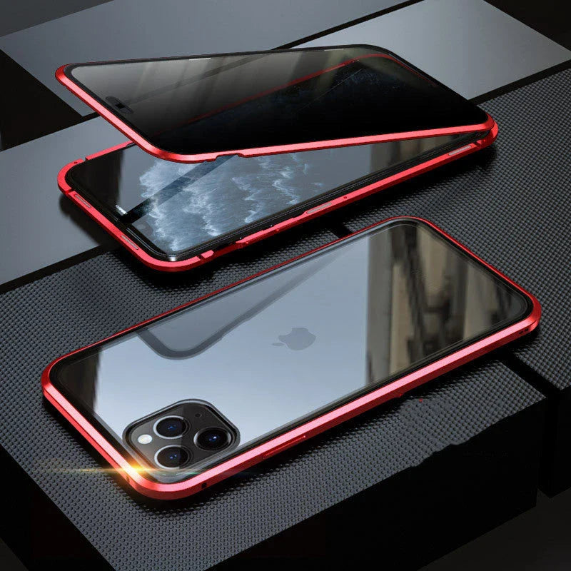 Clamshell anti-spy phone case for iPhone in various colours