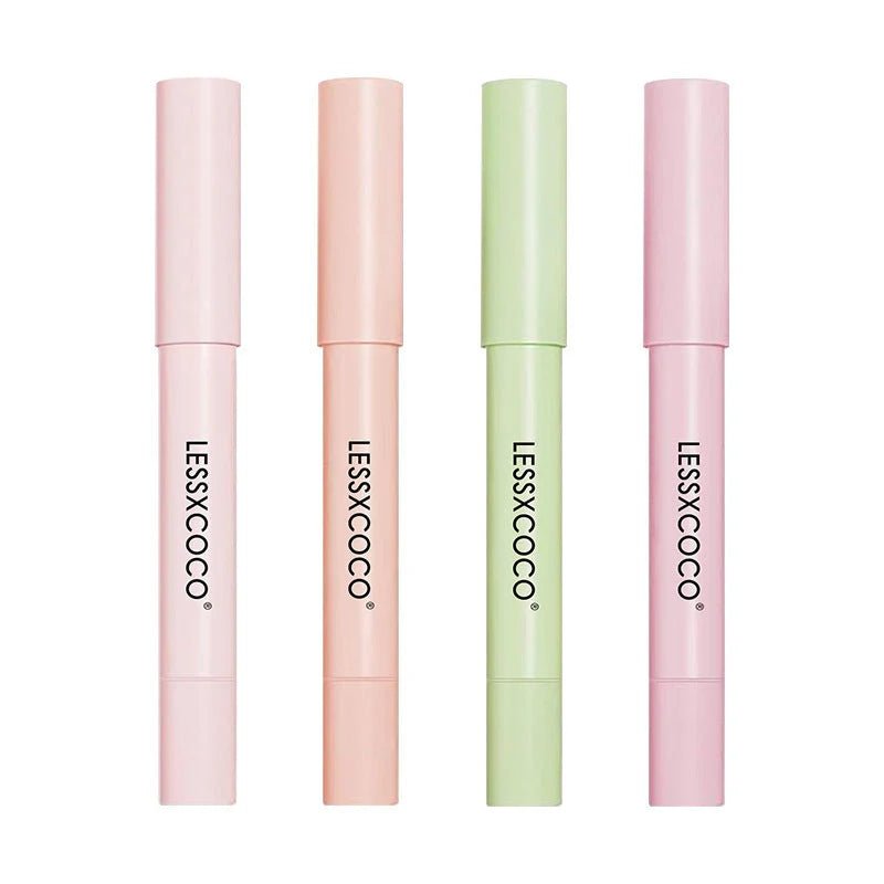 Romantic fragrance solid aromatherapy lip pencil set for ladies, available in orange, pink, green, and yellow