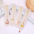 Creative cat design metal bookmark measuring 3.8cm by 18.3cm with four colour variations
