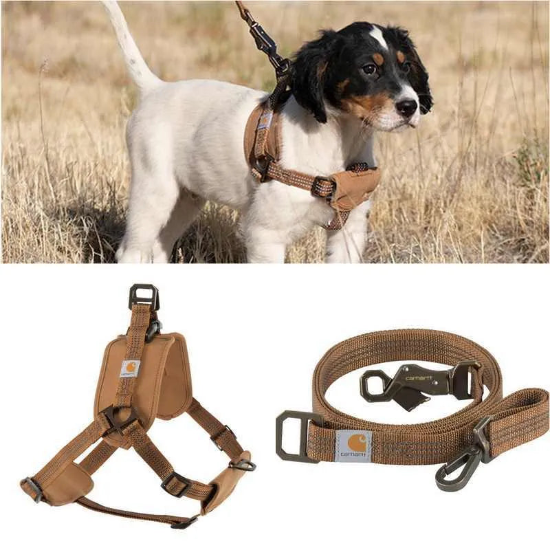 Dog chest strap training belt with reflective hand holding rope measuring 1.8 metres