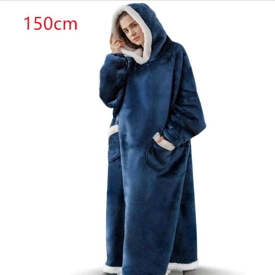 Winter TV Hoodie Blanket in various colours, showcasing oversized design and pockets