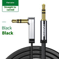 3.5mm car aux audio cable with silver plated connector, available in various lengths and colours for phone and stereo connection