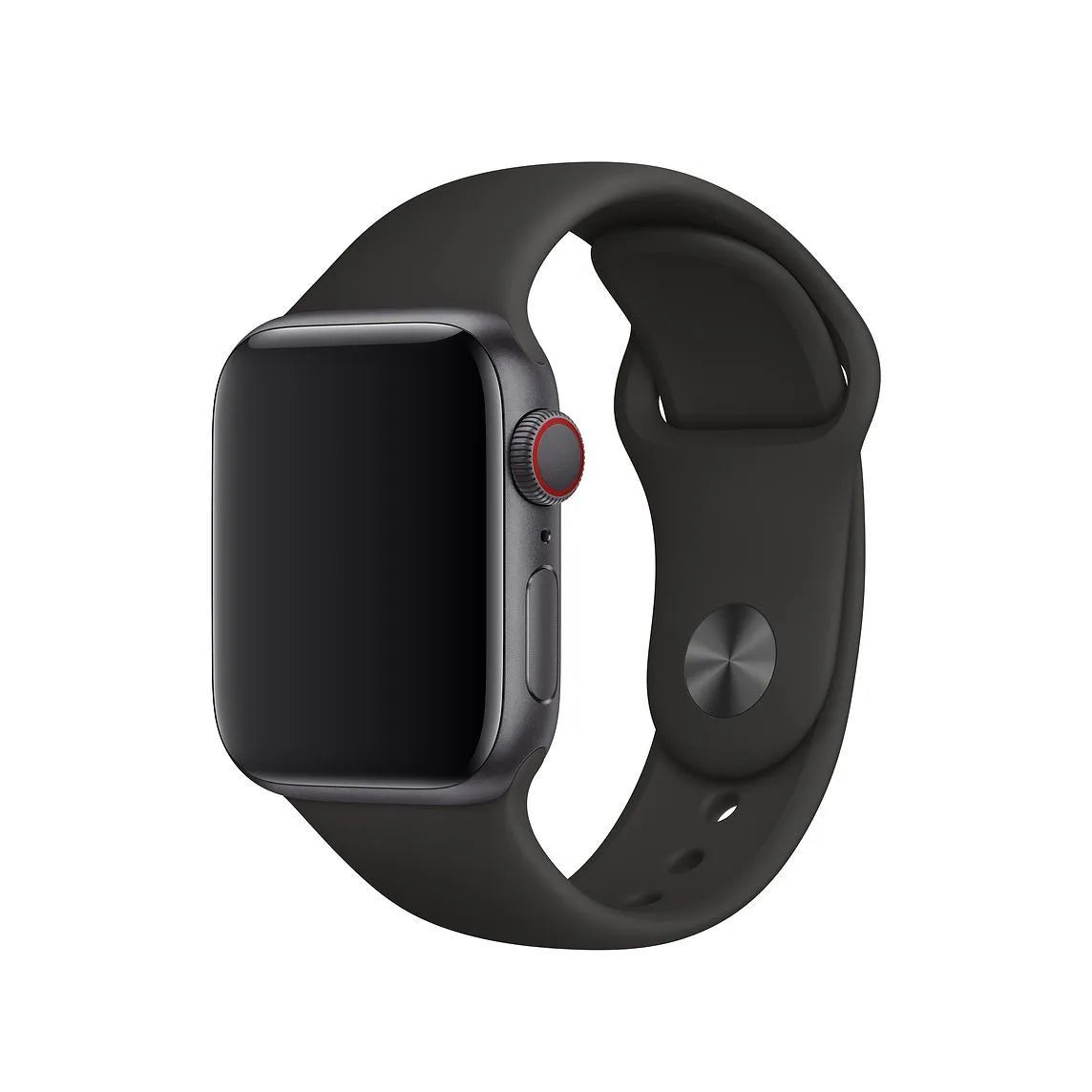 Pinkycolor silicone watch band replacement strap for iWatch in Charcoal colour, 38mm size