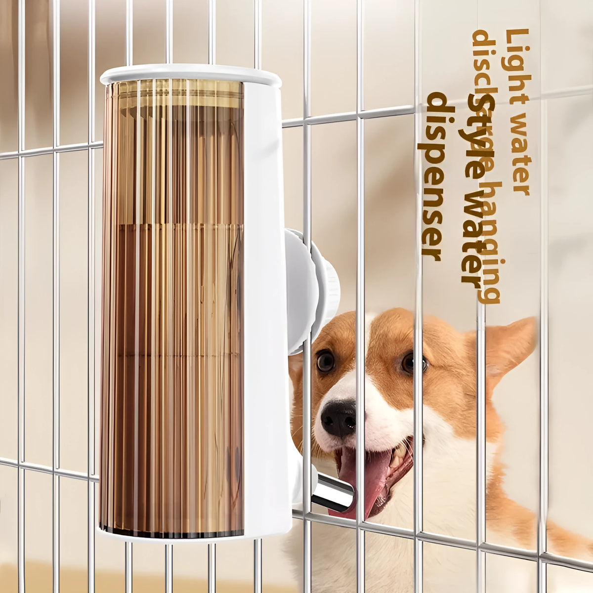 Automatic cat water cup hanging 700ml mouth-wet proof bowl in dynamic yellow