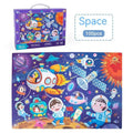 Children's paper jigsaw puzzle colour box with animal theme and storage bag, 23x18x6.5 cm