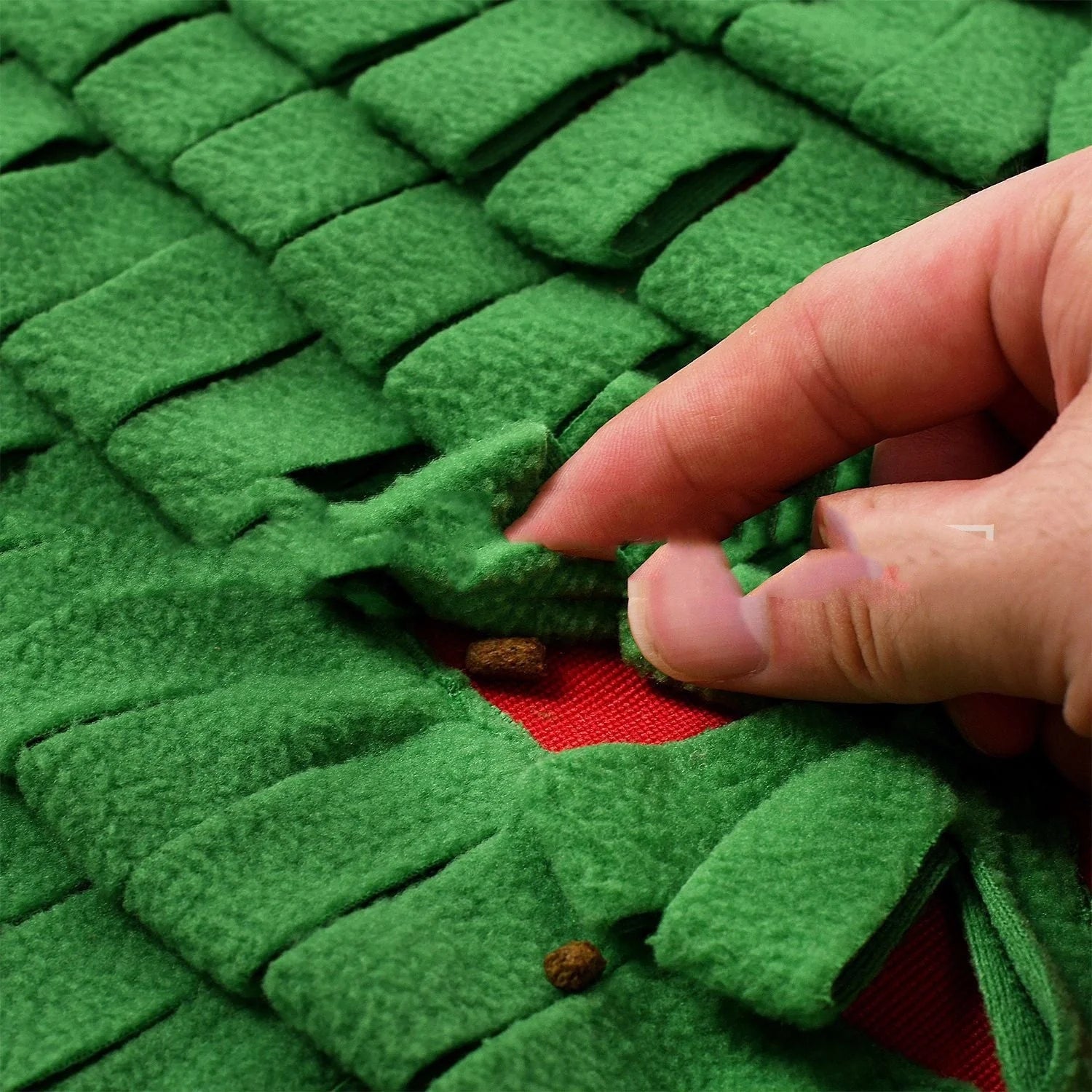 Christmas tree pattern washable dog snuffle mat for stress relief and slow feeding