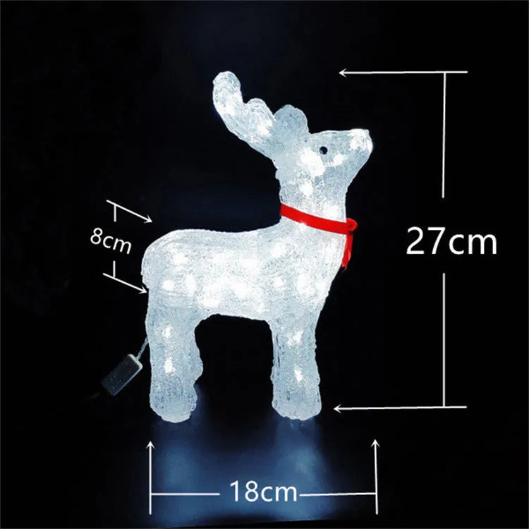 LED acrylic outdoor deer lamp with epoxy finish for Christmas garden decoration