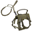 Cat chest strap vest hand holding rope set in Oxford cloth free size black khaki army green colours