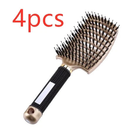 Ultra-Soft Detangling Hair Brush with Scalp Massage - Premium Bristles and Nylon for Effortless Tangle-Free Hair