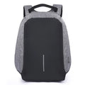 Men's 15.6 inch Oxford cloth laptop backpack with reflective strips and multiple pockets, purple colour