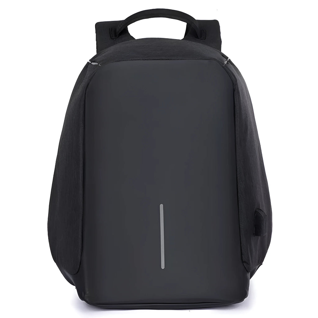Men's 15.6 inch Oxford cloth laptop backpack with reflective strips and multiple pockets, purple colour