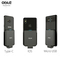 MP282P 4500mAh back clip battery pack in black white blue pink and red colour options