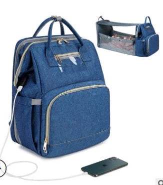 Portable Folding Crib Mummy Bag in green, grey, black, and pink options