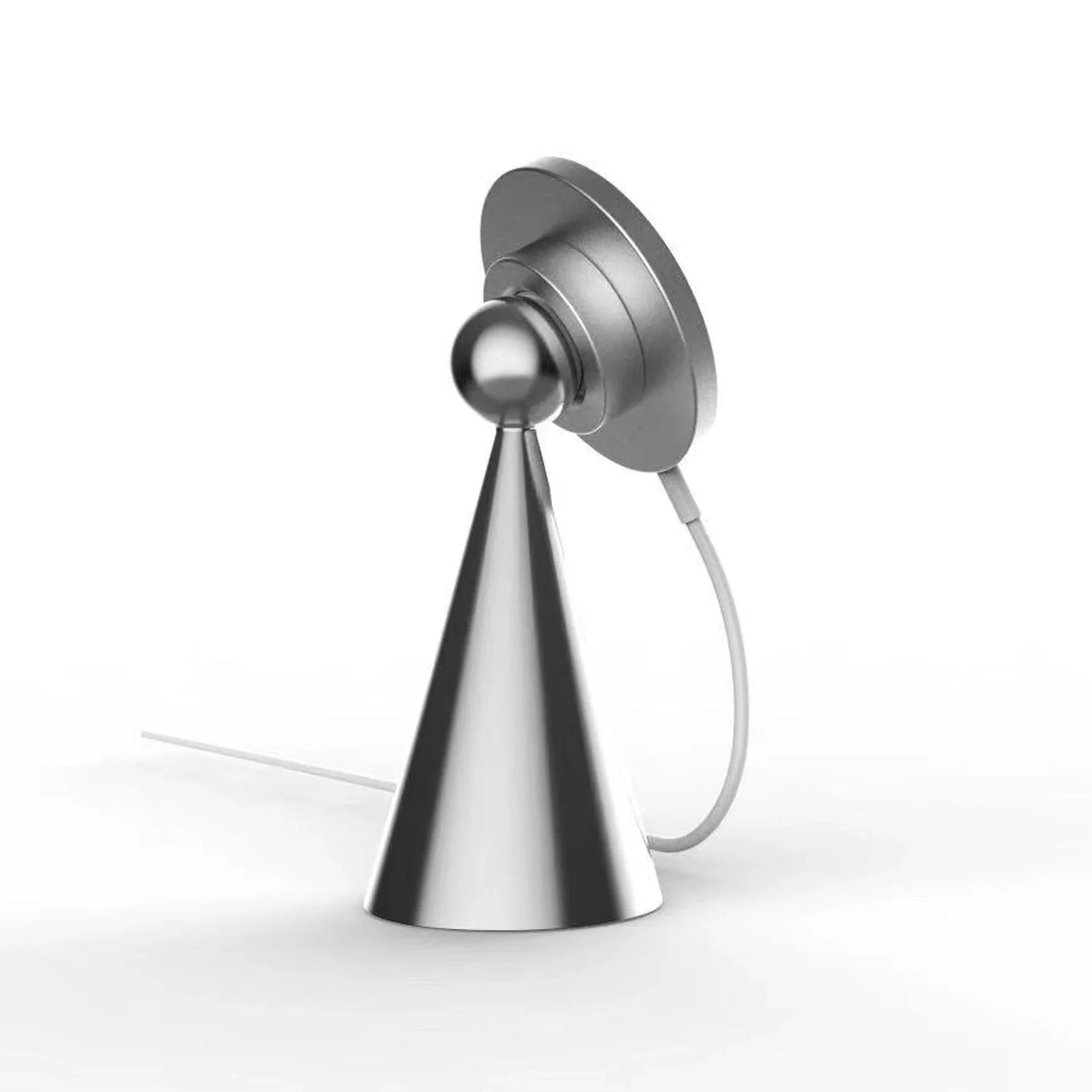 Magnetic desktop phone stand for iPhone Pro Max with wireless charging feature