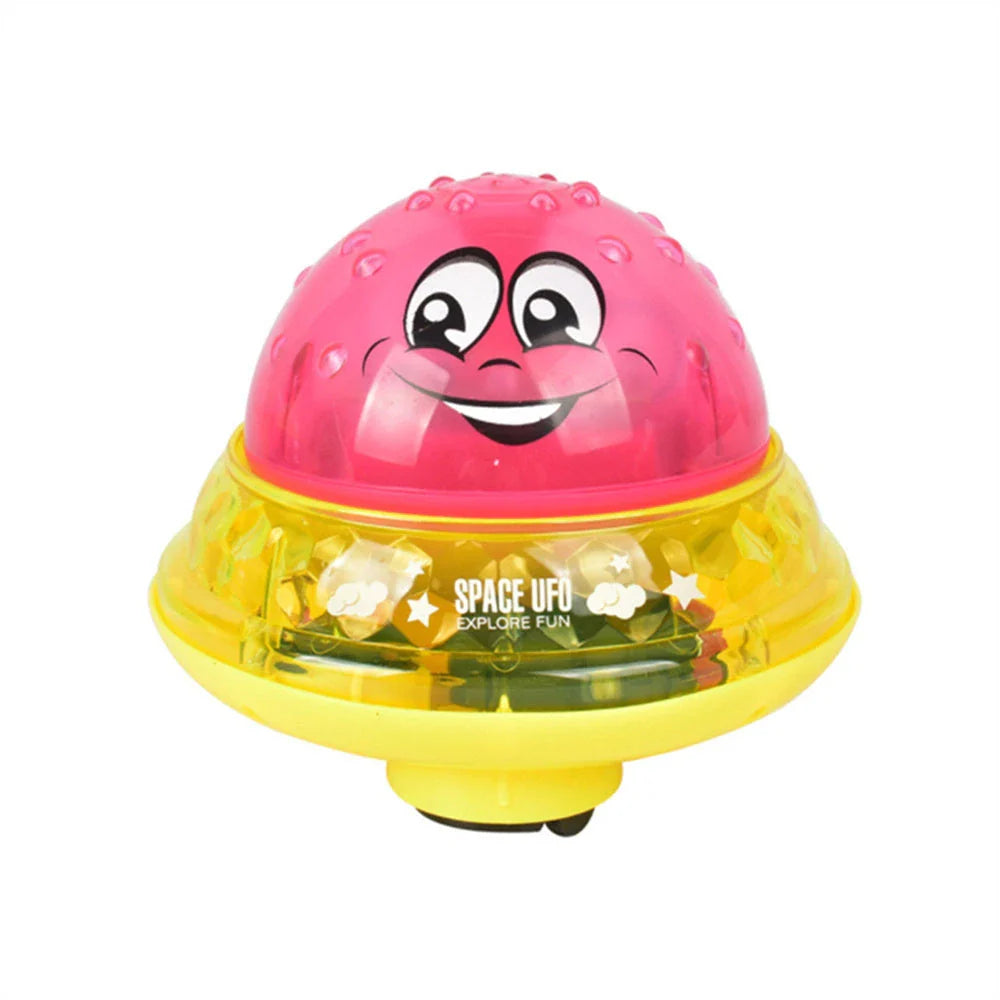 Rotating water spray shower toy for toddlers in bright colours