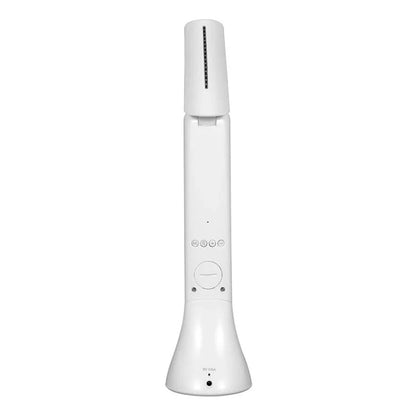 Adjustable LED desk lamp with digital display for time, date, and temperature