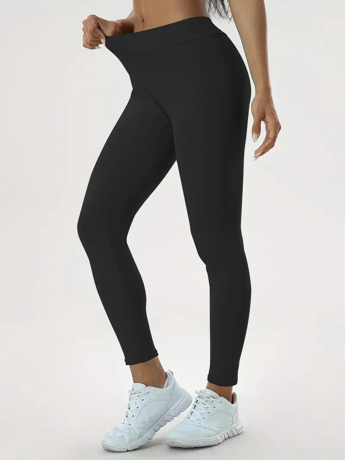 Women's high-waisted yoga pants in stylish colors and sizes for a flattering, comfortable fitness look.