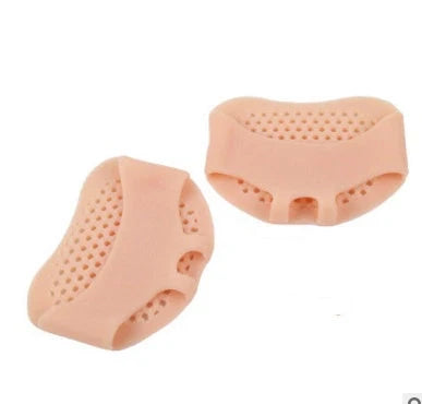 Honeycomb silicone front pads for high heel shoes in black, white, and skin tone