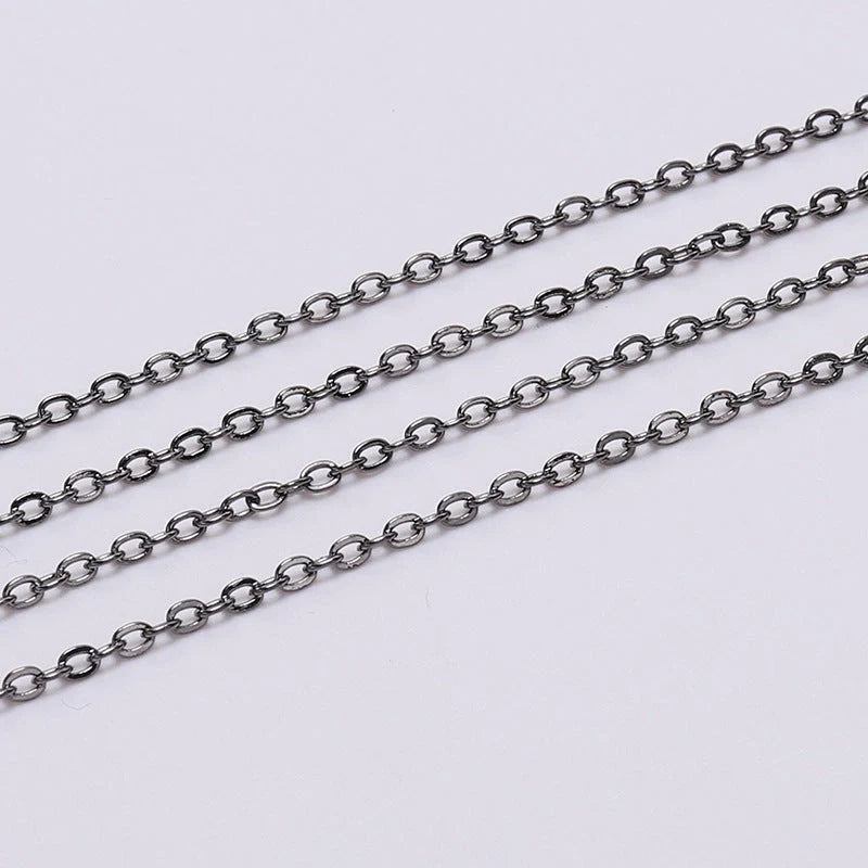 Copper Clad Iron Cross Chain for DIY jewellery making in various colours and thicknesses