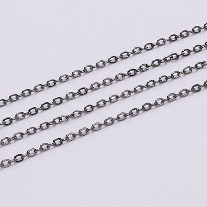 Copper Clad Iron Cross Chain for DIY jewellery making in various colours and thicknesses