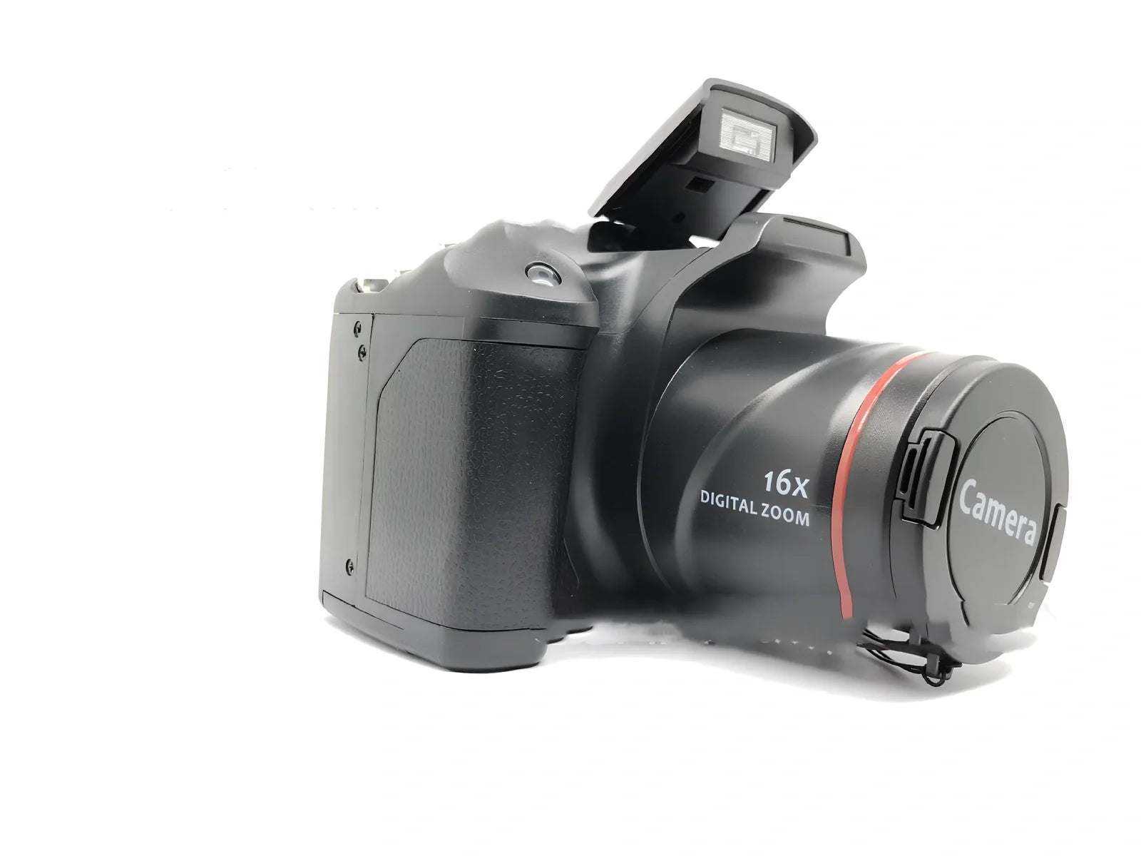 Black XJ05 Digital Video Camera with 2.4-inch LCD and 16x zoom lens for 1080p recording