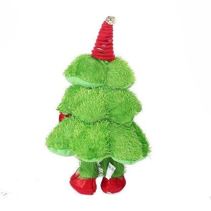 Green Wisted Wiggle Hip Christmas Tree Musical Plush Toy for kids