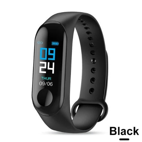 A stylish smart activity tracker bracelet with features like heart rate monitoring, sleep tracking, and vibrating alarms.