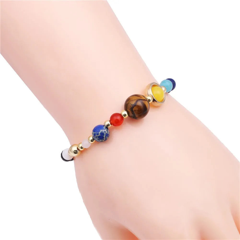 Unisex alloy bracelet with constellation motif and electroplated finish in photo colour