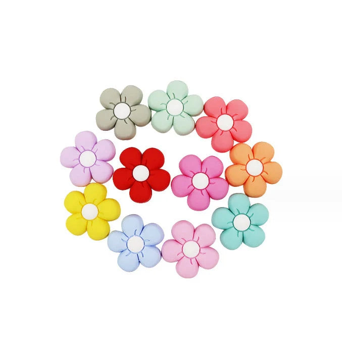 50pcs baby silicone dental gel beads for DIY pacifier chains and teething relief