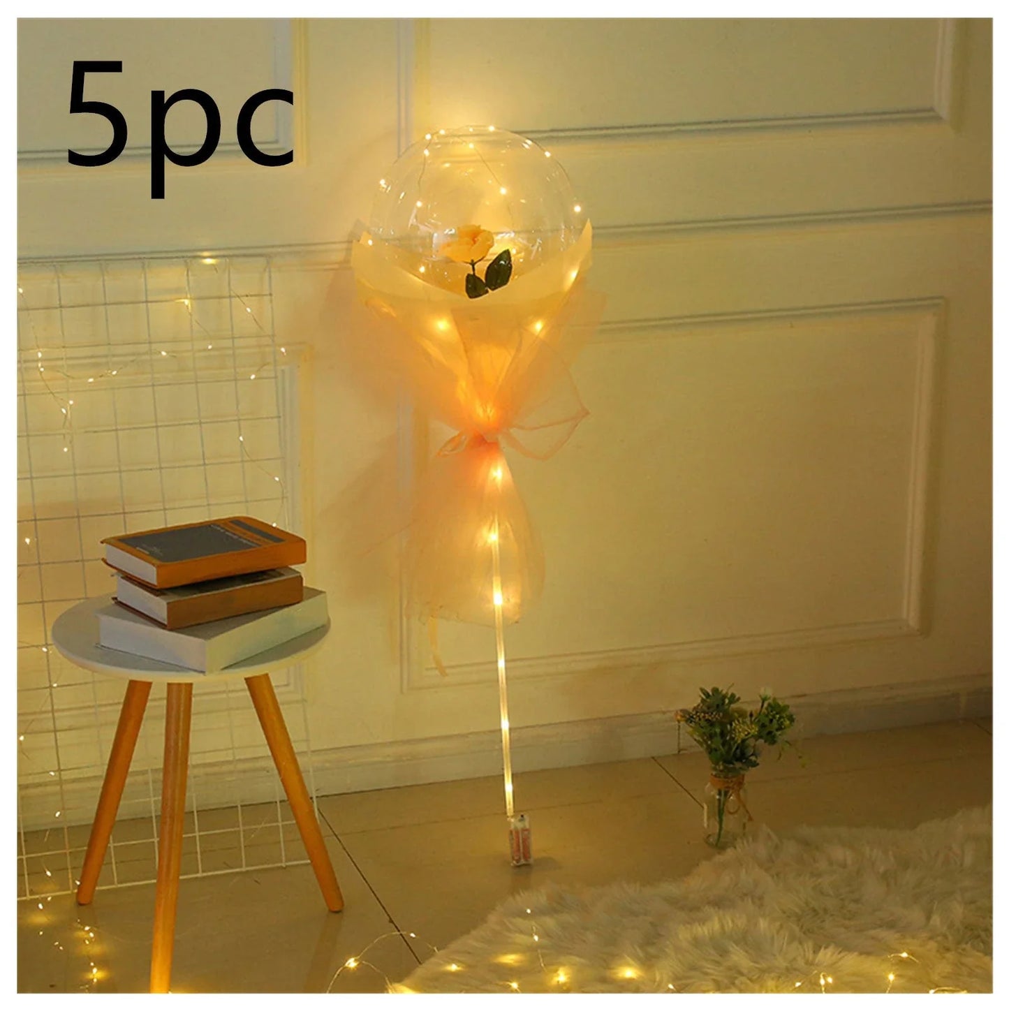 LED luminous balloon rose bouquet in various colors for Valentine's Day decorations