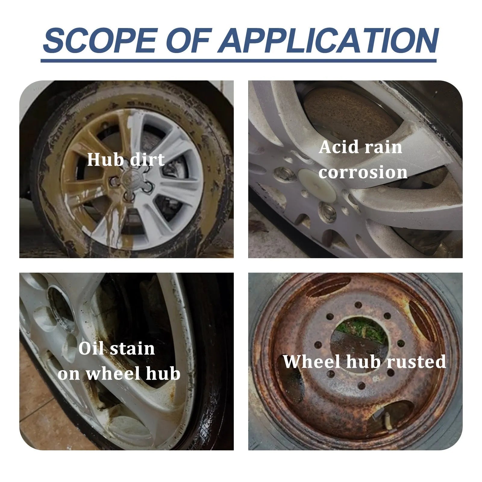 Car brake cleanser kit showing 100ml bottle, sponge, and cloth for brake disc rust removal
