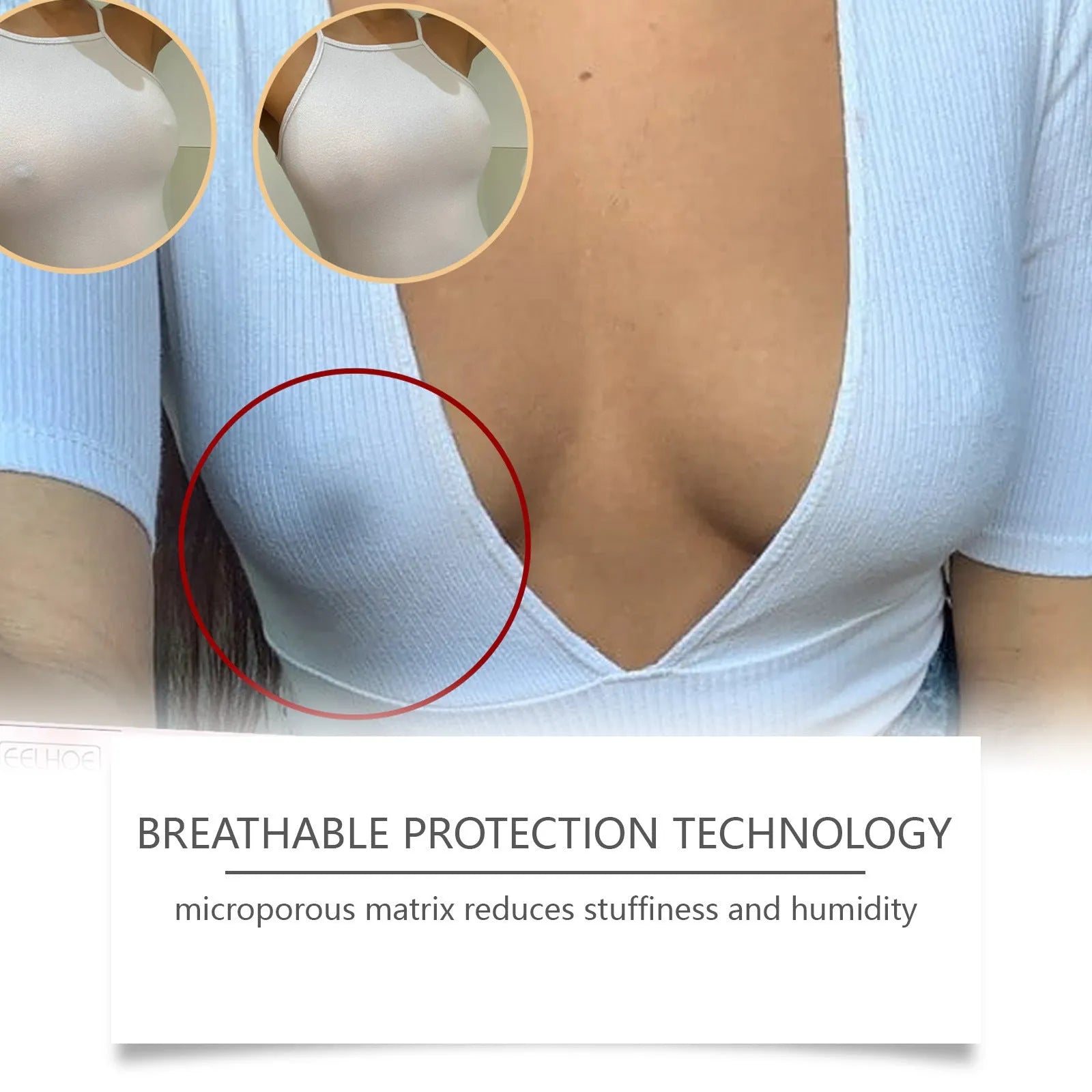 Transparent nursing chest patches for breastfeeding comfort measuring 10cm by 12cm